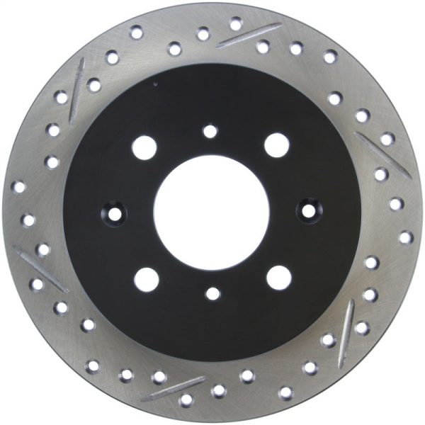 StopTech 90-96 Acura Integra   97-01 Integra (Exc. Type R) Slotted & Drilled Right Rear Rotor For Cheap