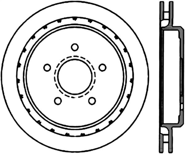 StopTech Power Slot 97-04 Chevy Corvette Slotted Left Rear CRYO Rotor Sale