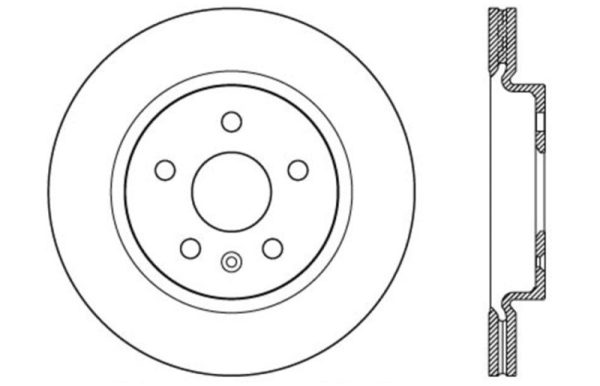 StopTech Sport Cross Drilled Brake Rotor - Front Left on Sale