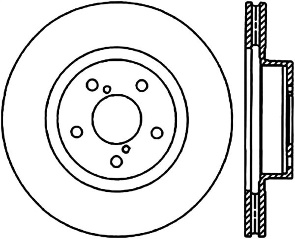 StopTech Power Slot 13 BRZ 90-05 Legacy Sedan   05-06 Saab 9-2X Front Right Slotted CRYO-STOP Rotor Supply