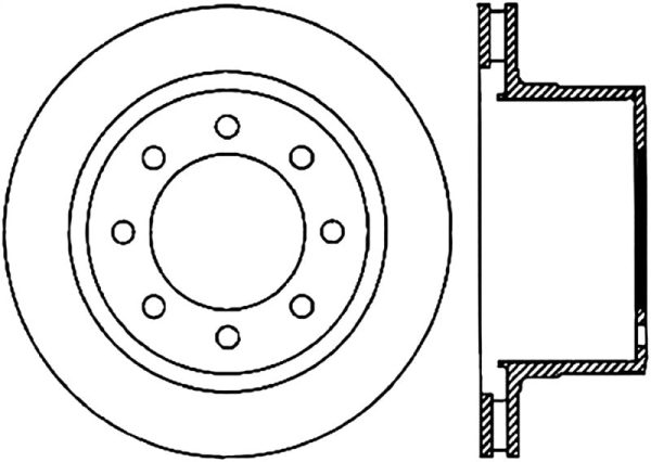 StopTech Power Slot 06-08 Dodge Ram 1500   03-08 Ram 2500 3500 All Rear Left Slotted CRYO Rotor Hot on Sale