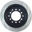 StopTech Power Slot 03-09 Toyota 4 Runner   03-09 Lexus GX470 Drilled & Slotted Right Rear Rotor For Sale