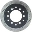 StopTech Power Slot 03-09 Toyota 4 Runner   03-09 Lexus GX470 Drilled & Slotted Left Rear Rotor For Sale