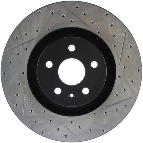 StopTech Drilled & Slotted Left Sport Brake Rotor for 2009 Cadillac CTS-V Hot on Sale