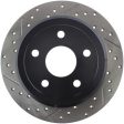 StopTech Power Slot 07-13 Jeep Wrangler Rear Right Drilled & Slotted Rotor For Cheap