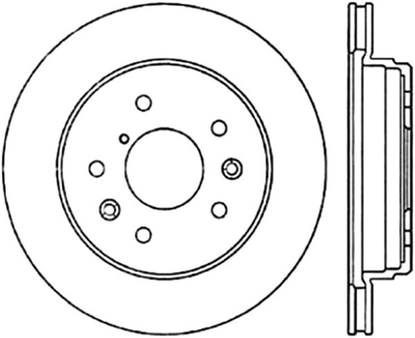 StopTech 86-92 Mazda RX-7 Slotted & Drilled Left Rear Rotor Discount