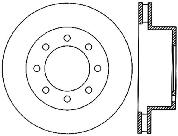 StopTech Power Slot 06-08 Dodge Ram 1500   03-08 Ram 2500 3500 All Front Left Slotted CRYO Rotor Fashion