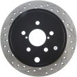 StopTech 08-10 Impreza WRX (Exc STi) 08-10 Impreza Coupe Sedan Slotted & Drilled Right Rear Rotor on Sale