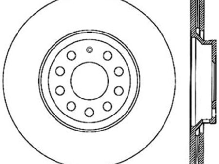 StopTech Power Slot 09 VW CC (Passat CC)   06-09 Passat (ex Syncro) Right Rear CRYO-STOP Slotted Ro Hot on Sale