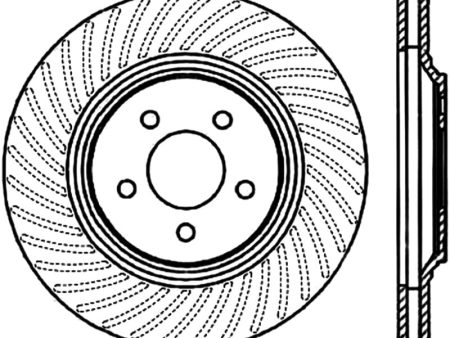 StopTech Power Slot 94-04 Ford Mustang Front Left Slotted CRYO Rotor on Sale