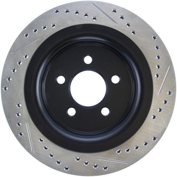 StopTech Slotted & Drilled Sport Brake Rotor - 2015 Ford Mustang GT - Rear Right For Sale