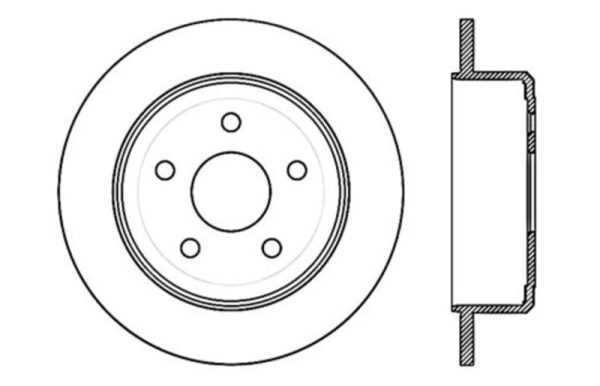 StopTech Power Slot 07-13 Jeep Wrangler Rear Right Drilled & Slotted Rotor For Cheap