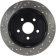 StopTech Power Slot 07-13 Jeep Wrangler Rear Left Drilled & Slotted Rotor For Sale