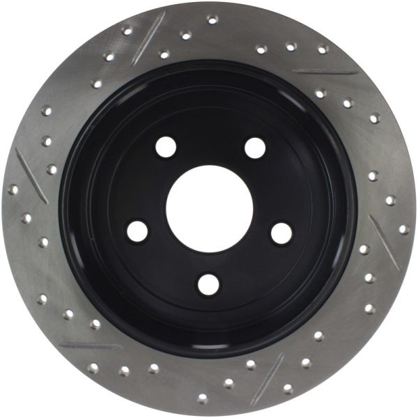 StopTech Power Slot 07-13 Jeep Wrangler Rear Left Drilled & Slotted Rotor For Sale