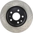 StopTech Power Slot 09-10 Audi A4 A4 Quattro   08-10 A5   10 S4 Rear Left Drilled & Slotted Rotor For Discount