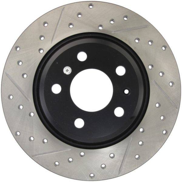 StopTech Power Slot 09-10 Audi A4 A4 Quattro   08-10 A5   10 S4 Rear Right Drilled & Slotted Rotor Online Hot Sale