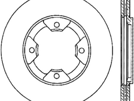 StopTech Power Slot 84-85 Nissan 300ZX Slotted & Drilled Right Front Rotor Online Hot Sale