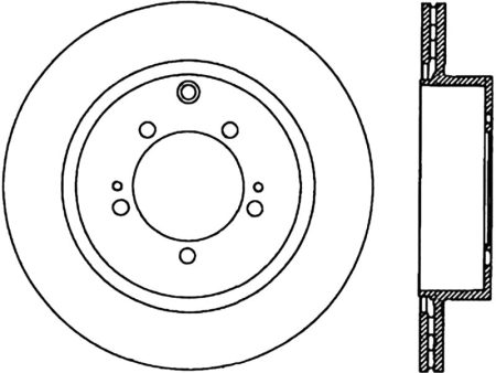 StopTech 08-15 Mitsubishi Lancer Sportstop Cryo Slotted & Drilled Right Rear Rotor For Discount