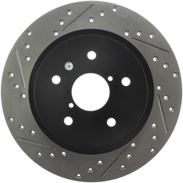 StopTech 16-17 Subaru WRX (w Eyesight Technology) Sport Slotted & Drilled Rear Right Rotor Sale