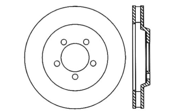 StopTech 05-10 Ford Mustang GT Front Right Slotted & Drilled Rotor For Cheap