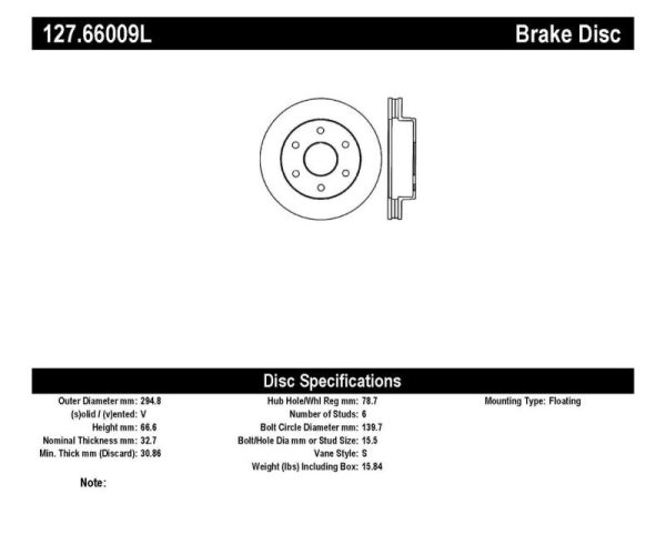 StopTech 92-00 GMC Suburban 1500 4WD (6 lug) Front Left Slotted & Drilled Rotor Online Hot Sale