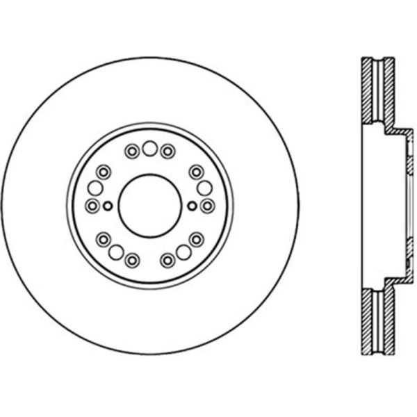 StopTech Power Slot 93-05 Lexus GS Series   00-05 IS300   93-94 LS Front Left Cryo Slotted Rotor Fashion