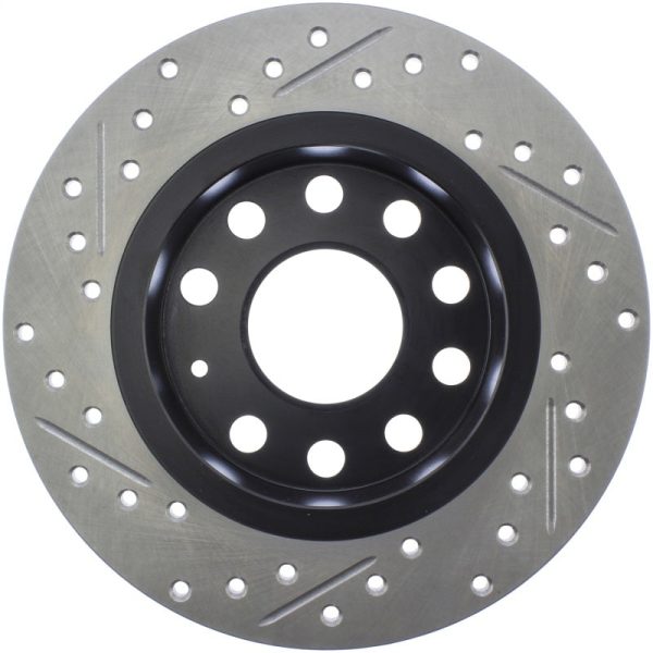 StopTech 11-17 Volkswagen Jetta  Golf   Golf GTI Slotted & Drilled Rear Left Rotor Hot on Sale