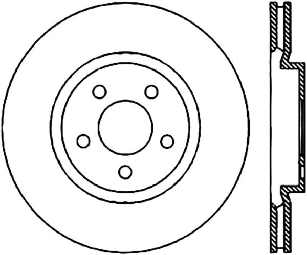 StopTech 05-17 Dodge Chrystler 300 SportStop Cryo Slotted & Drilled Front Left Rotor Online