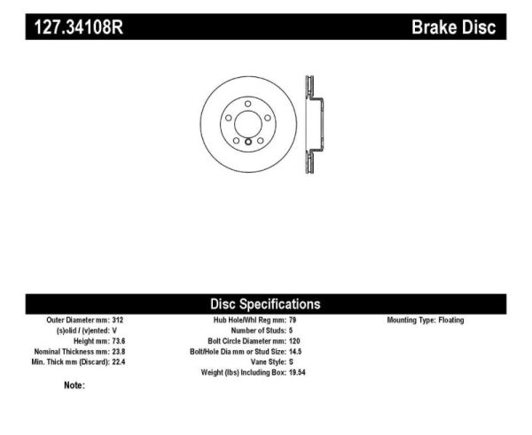 StopTech 9 07-09 BMW 328 Slotted & Drilled Right Front Rotor Discount