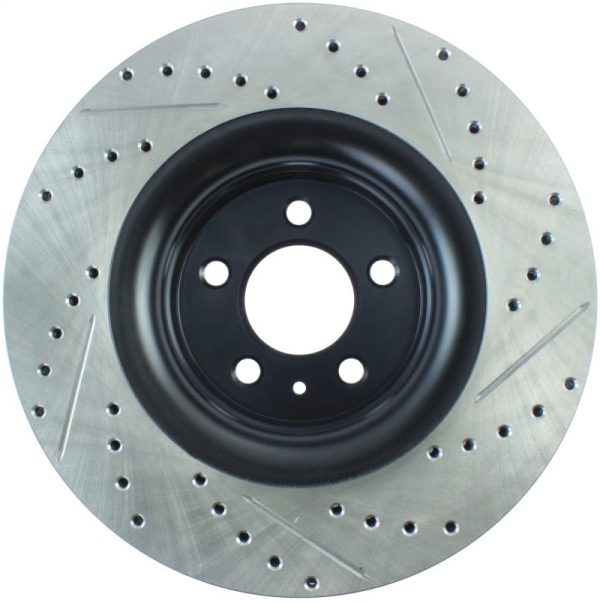 StopTech Slotted & Drilled Sport Brake Rotor - 2015 Ford Mustang Non-Brembo - Front Right Sale