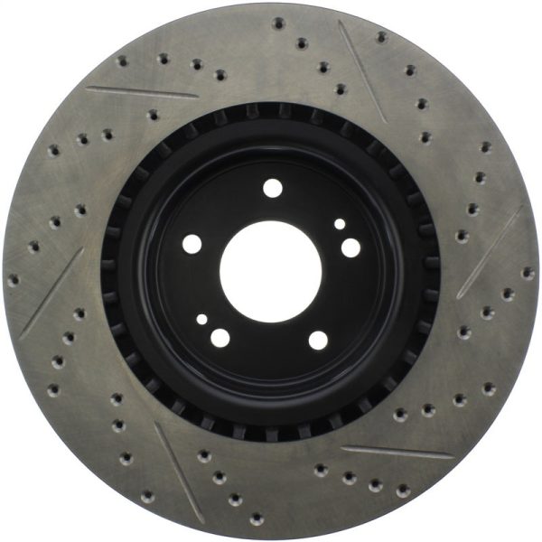 StopTech 10 Hyundai Genesis Coupe w  Factory Brembo Slotted & Drilled Right Front Rotor Online Sale