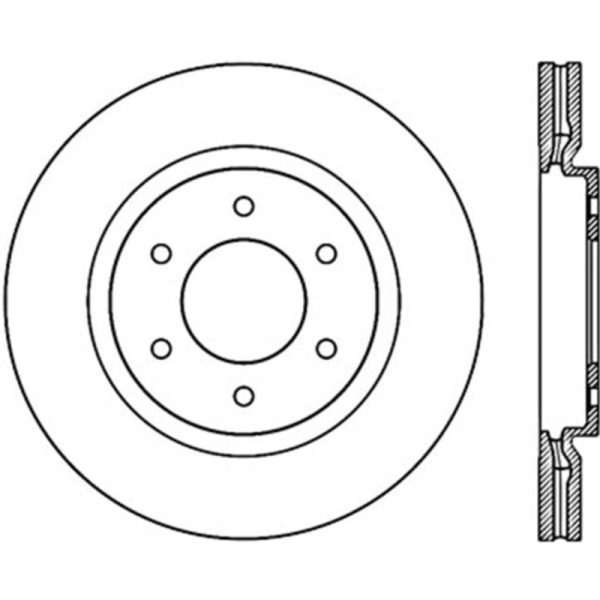 StopTech Power Slot 08-09 Infiniti QX4 QX56   07-09 Nissan Armada Left Front Slotted Cryo Rotor Online Hot Sale