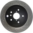 StopTech 08+ Subaru STI (Will Not Fit 05-07) Slotted & Drilled Sport Brake Rotor For Sale