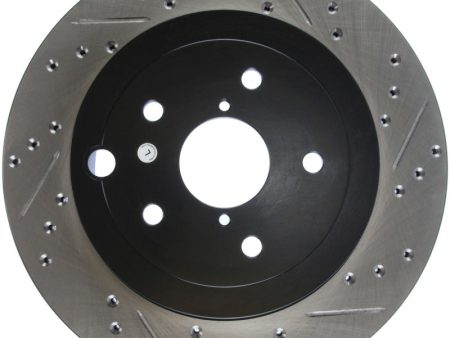 StopTech 08+ Subaru STI (Will Not Fit 05-07) Slotted & Drilled Sport Brake Rotor For Sale