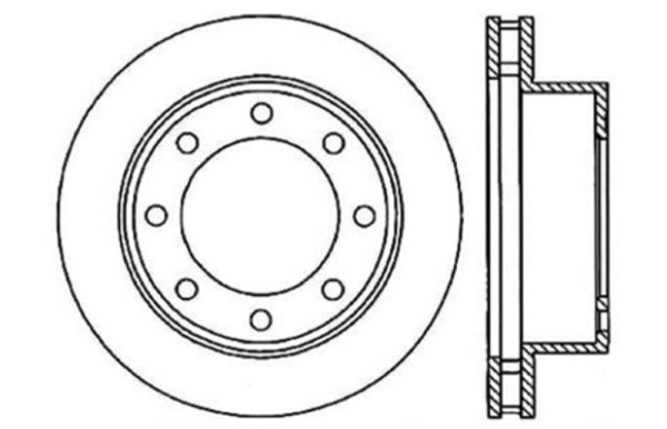 StopTech 00-05 Ford Excursion 4WD   99-04 F250 F350 Pickup Front Slotted & Drilled Right Rotor Cheap