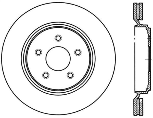 StopTech Power Slot 06-08 Cadillac XLR-V SC   06-09 Corvette (Z51) Rear Right Slotted CRYO Rotor Online