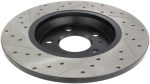 StopTech Power Slot 09-10 Audi A4 A4 Quattro   08-10 A5   10 S4 Rear Left Drilled & Slotted Rotor For Discount