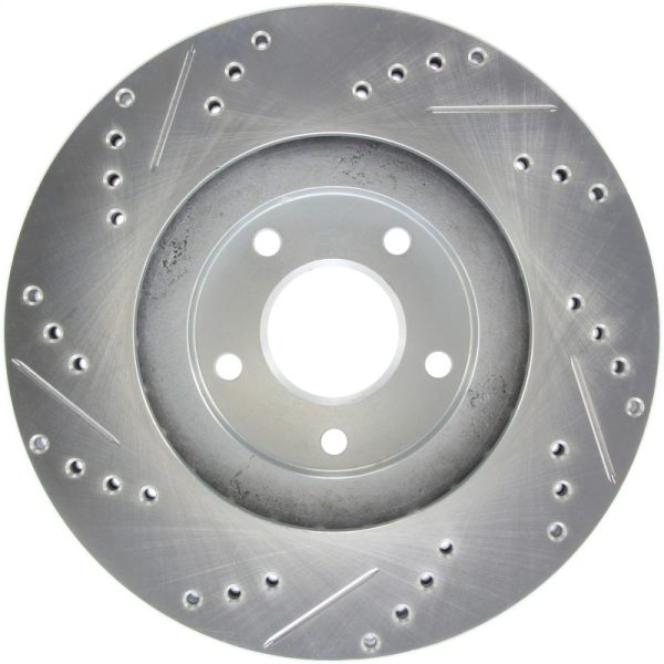 StopTech Select Sport Select Sport Nissan Slotted and Drilled Left Front Rotor Online Hot Sale