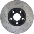 StopTech 96-7 04 Audi A4   95-01 A6   7 98-05 VW Passat Left Front Slotted and Drilled Rotor Online Sale