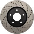 StopTech 1 02-05 Infiniti G35 (alloy disc)   6 02-05 Nissan 350Z Slotted & Drilled Left Front Rotor Hot on Sale