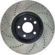 StopTech Power Slot 09-10 Audi A4 A4 Quattro   08-10 A5   10 S4 Front Left Drilled Rotor Cheap