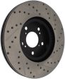 StopTech 07-08 Acura MDX SportStop Slotted & Drilled Right Front Rotor Online Hot Sale