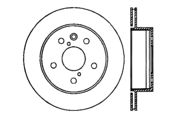 StopTech Power Slot 06-11 Lexus GS Series   06-12 IS350 Rear Right Drilled & Slotted Rotor Hot on Sale