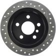 StopTech 14-15 Mini Cooper Base Slotted & Drilled Rear Right Rotor Hot on Sale