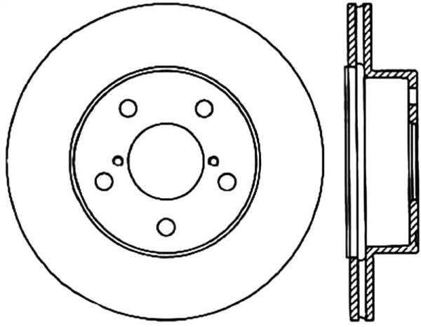 StopTech 05-07 Subaru Impreza WRX STi Slotted & Drilled Right Rear Rotor Online Sale