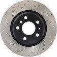 StopTech Power Slot 09-10 Audi A4 A4 Quattro   08-10 A5   10 S4 Rear Right Drilled & Slotted Rotor Online Hot Sale