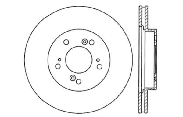 StopTech 97-01 Acura Integra Type R   97-01 Honda CR-V Slotted & Drilled Left Front Rotor Supply