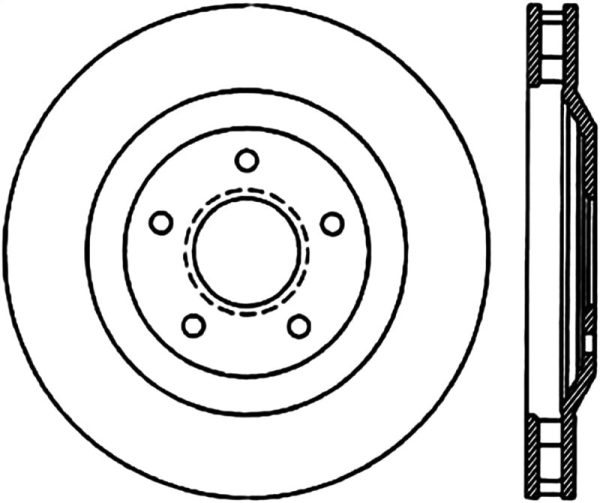 StopTech Power Slot 97-04 Chevy Corvette Front Left CRYO Rotor Online Sale