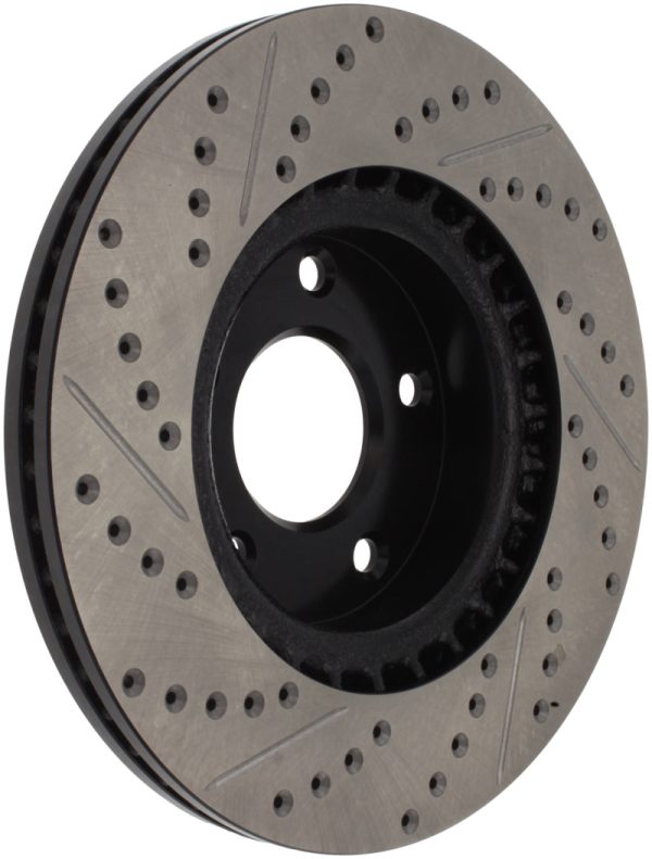 StopTech 1 02-05 Infiniti G35 (alloy disc)   6 02-05 Nissan 350Z Slotted & Drilled Left Front Rotor Hot on Sale