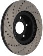 StopTech 1 02-05 Infiniti G35 (alloy disc)   6 02-05 Nissan 350Z Slotted & Drilled Left Front Rotor Hot on Sale